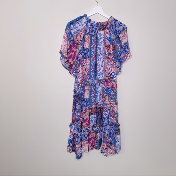 By Anthropologie Robin Tiered Mini Dress vacation date night summer party - Picture 8 of 10